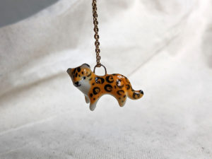leopard pendant porcelain