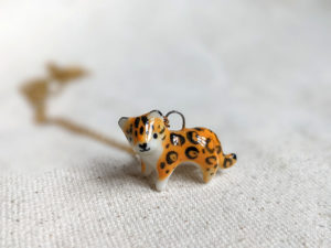 leopard pendant porcelain