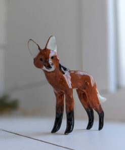 Maned Wolf porcelain figurine