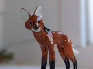 Maned Wolf porcelain figurine