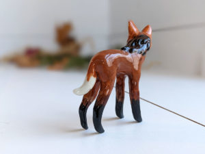 Maned Wolf porcelain figurine