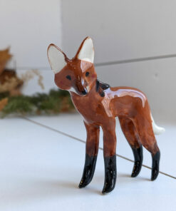 Maned Wolf porcelain figurine