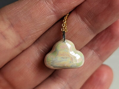 Porcelain pendant : Happy Cloud - Image 5