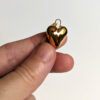 porcelain gold heart pendant