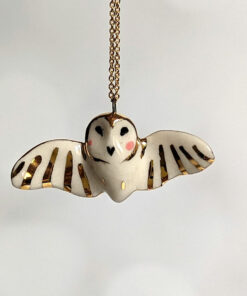 golden owl pendant