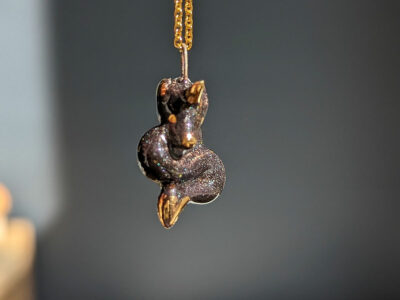 night dragon porcelain pendant