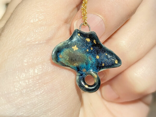 nightsky ray porcelain pendant