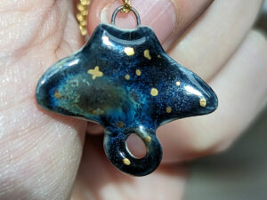 nightsky ray porcelain pendant