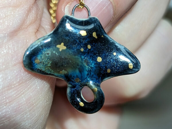 nightsky ray porcelain pendant