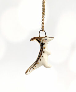 parasaurolophus pendant dinosaur porcelain cute