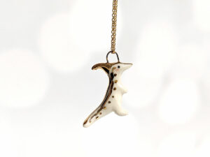 parasaurolophus pendant dinosaur porcelain cute