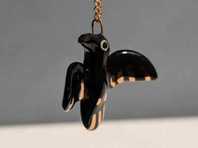 Pendentif Porcelaine : Corbeau – Image 2