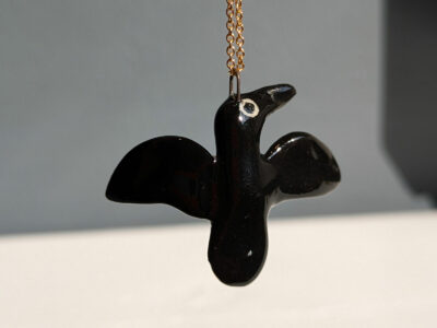 Pendentif Porcelaine : Corbeau – Image 4