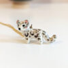 porcelain pendant snow leopard