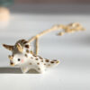 porcelain pendant cute triceratops kness dinosaur