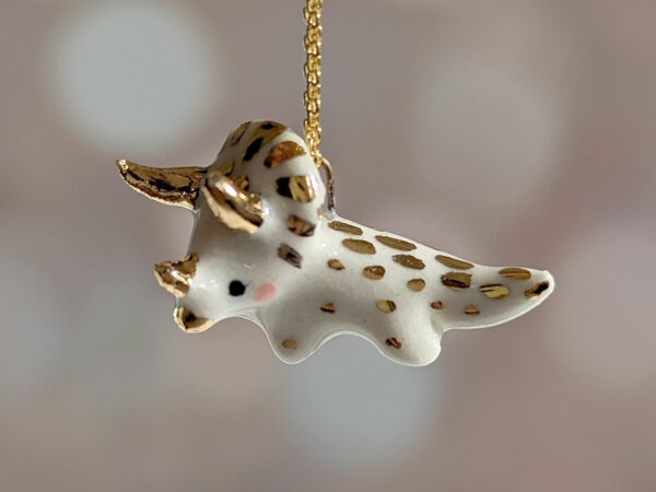 porcelain pendant cute triceratops kness dinosaur