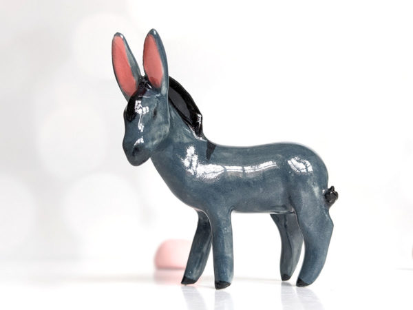 donkey porcelain figurine