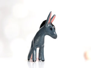 donkey porcelain figurine