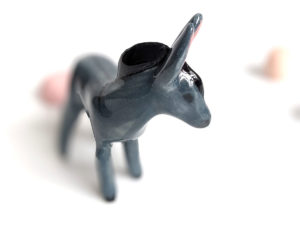 donkey porcelain figurine