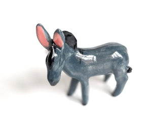 donkey porcelain figurine