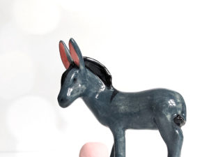 donkey porcelain figurine