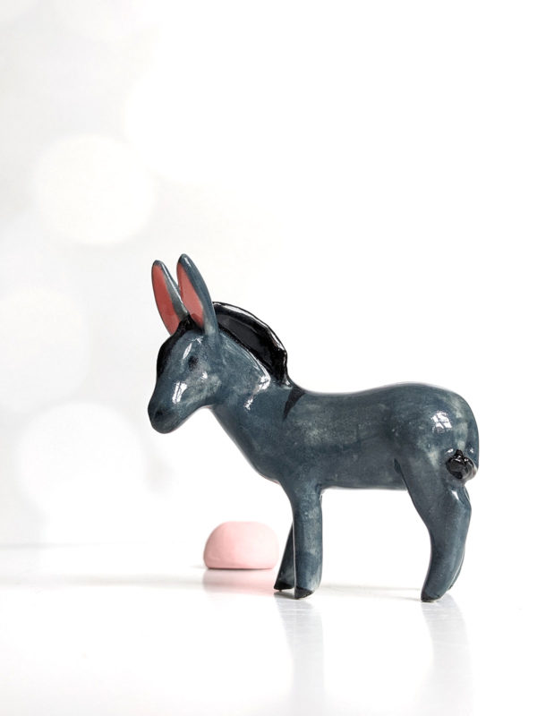 donkey porcelain figurine