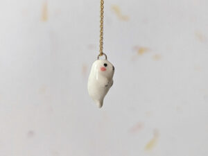 baby seal porcelain pendant
