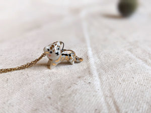 porcelain pendant clouded leopard