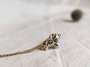 porcelain pendant clouded leopard