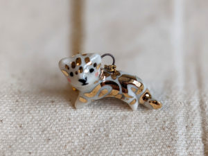 porcelain pendant clouded leopard