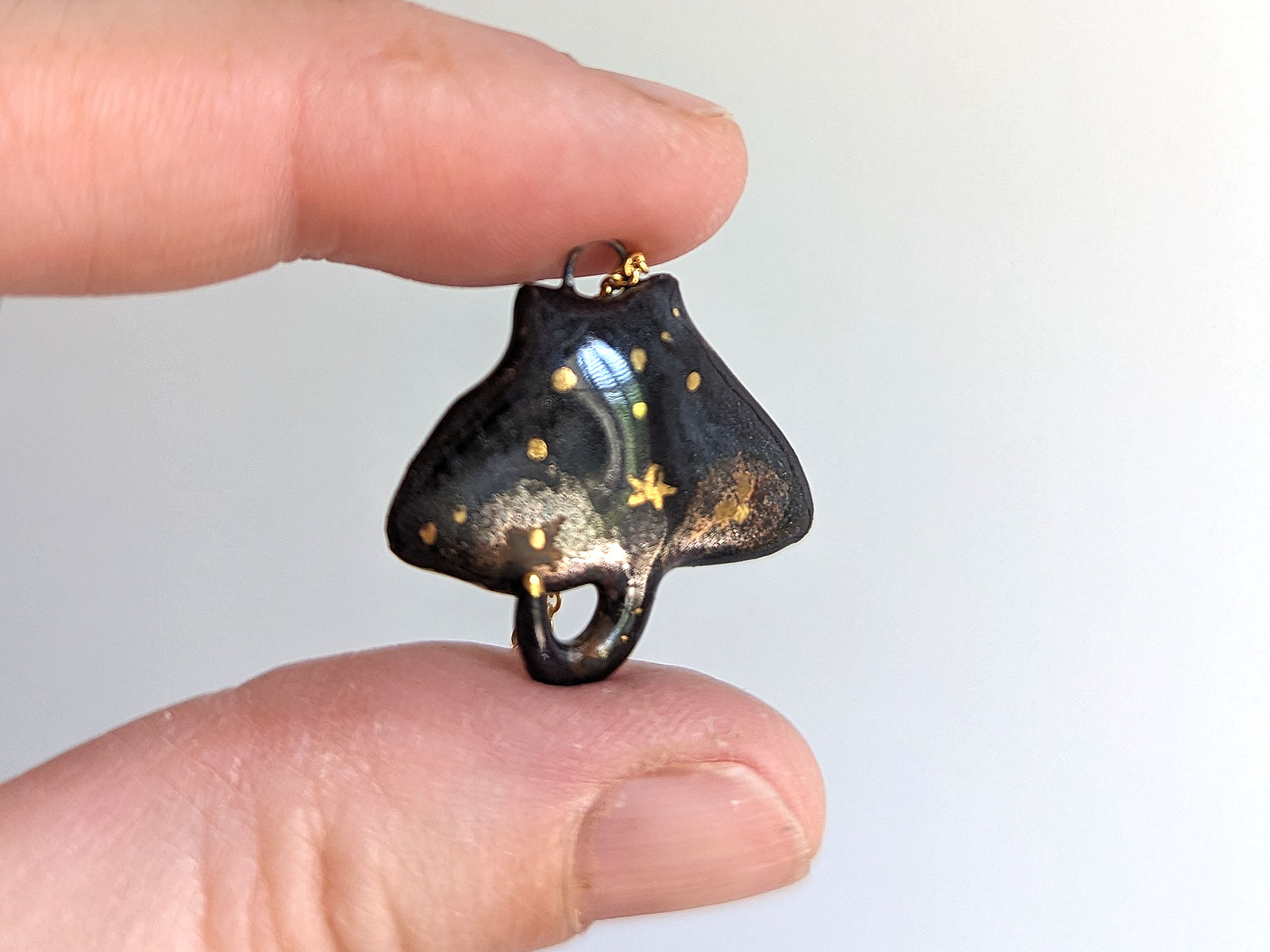 nightsky ray porcelain pendant