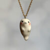 baby seal pendant in white porcelain