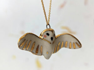golden owl pendant