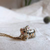 porcelain gold tiger pendant