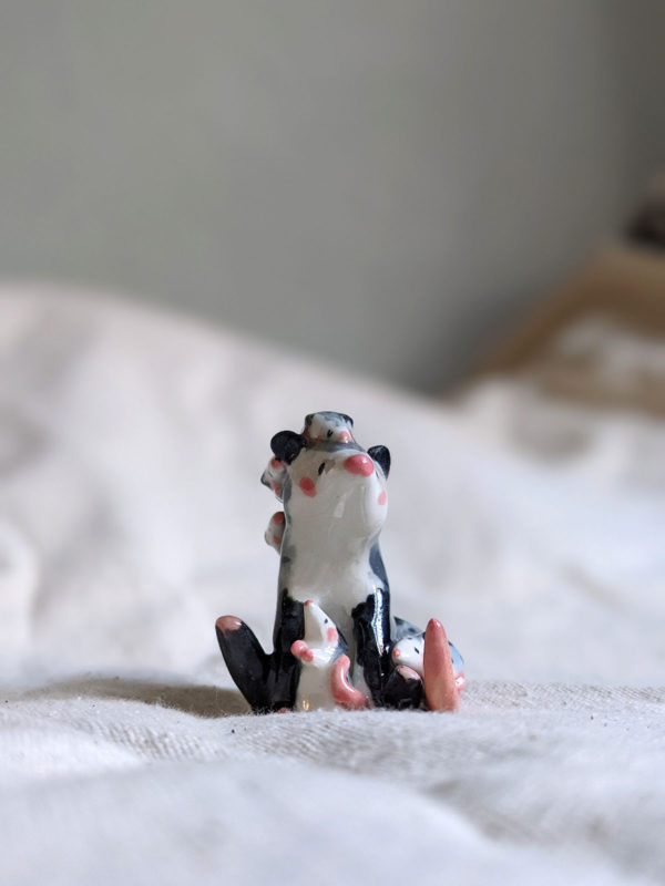 opossum mom porcelain