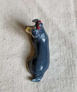 Yorkie bow porcelain figurine