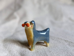 Yorkie porcelain figurine