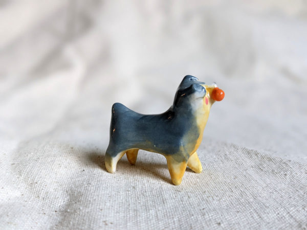 Yorkie porcelain figurine