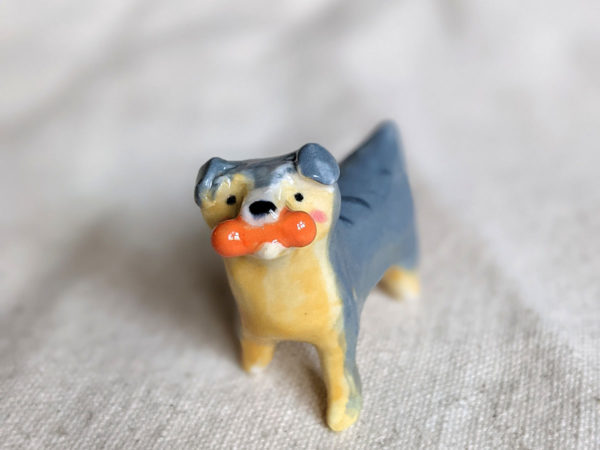 Yorkie porcelain figurine