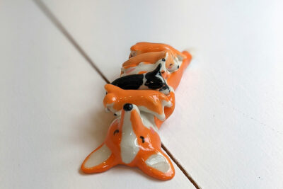 Maman Corgi en Porcelaine