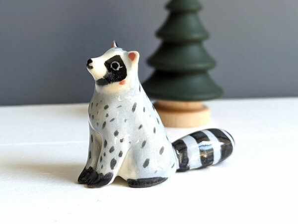 porcelain raccoon figurine cute