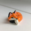 Cute ceramic red fox figurine