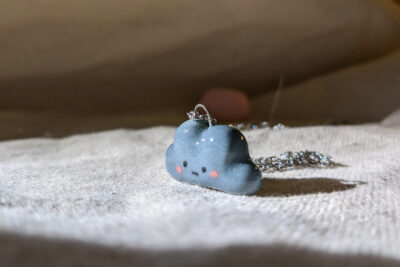 Pendentif Porcelaine : Nuage Meh