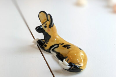 Porcelain Painted Dog - Image 3