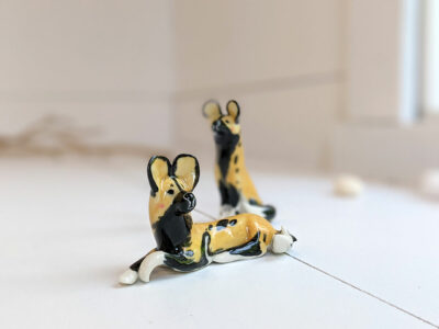 Porcelain Painted Dog - Image 2
