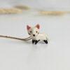 arctic fox porcelain pendant