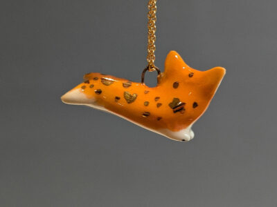 Tiny Ceramic Corgi Pendant - Image 3