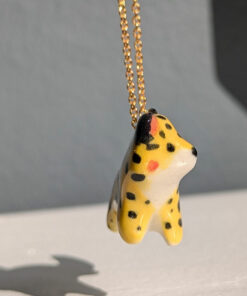 leopard pendant porcelain