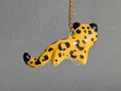 leopard pendant porcelain