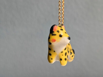 leopard pendant porcelain